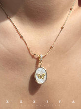 wearing Ballerina Butterfly Necklace